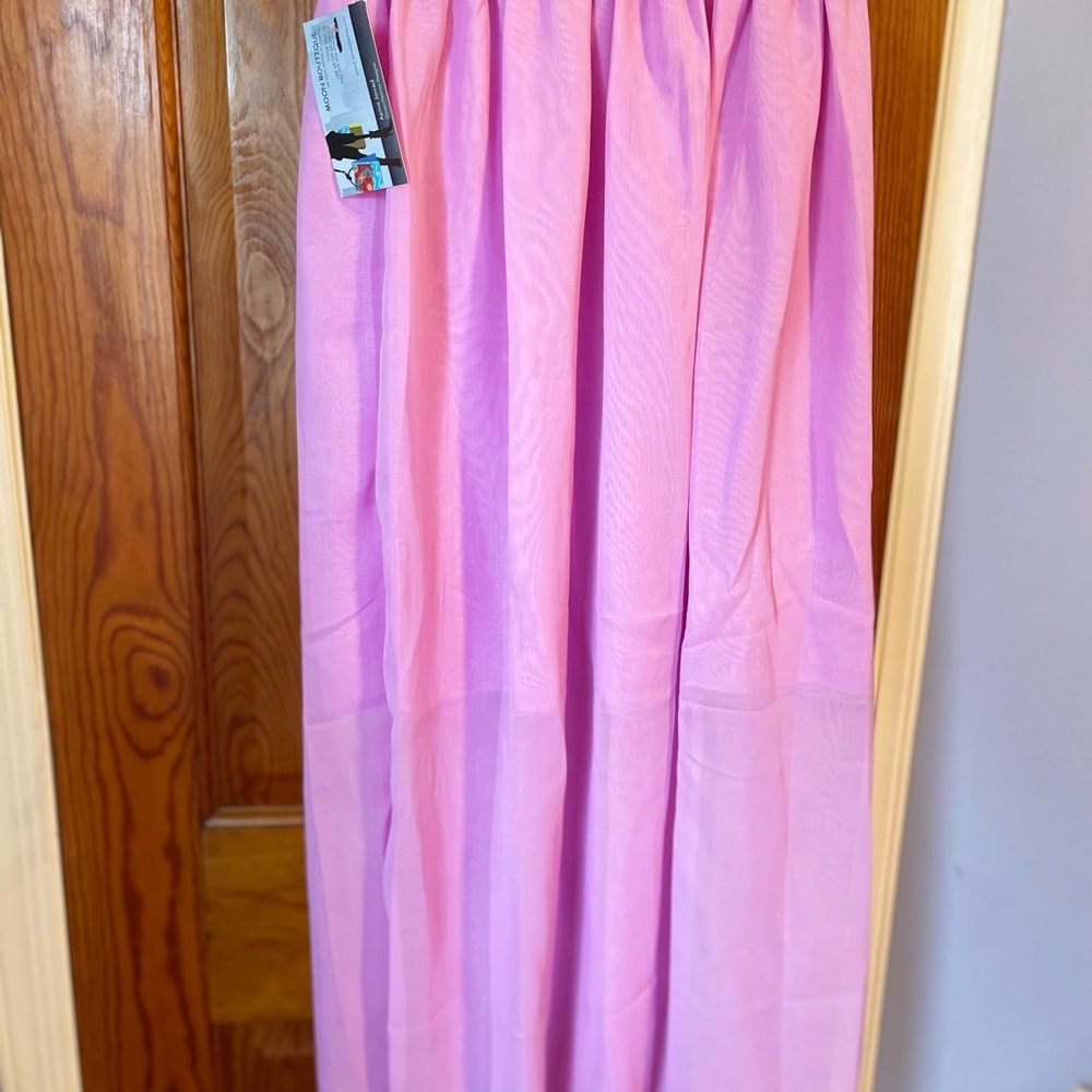 Lavender chiffon( MEdium Long Skirt